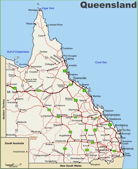 Queensland Map .